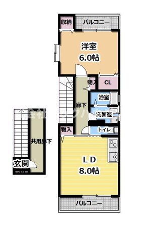 スズビル新森の物件間取画像